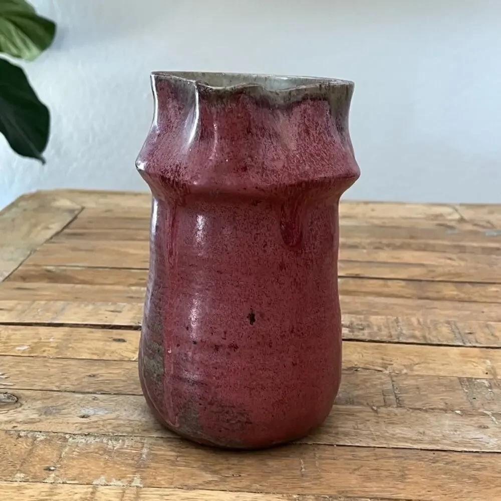 Studio Art Pottery Stoneware Pitcher 7.5